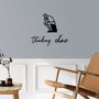Wallity Thinking Chair Escultura de Pared de Metal Negro